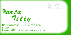 marta tilly business card